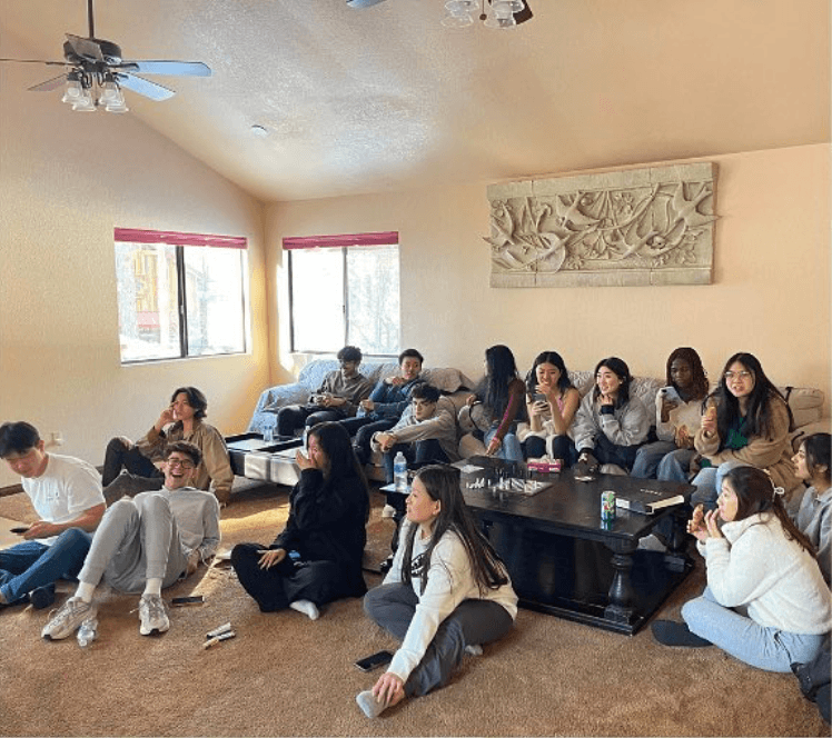 techie members relaxing together at a retreat